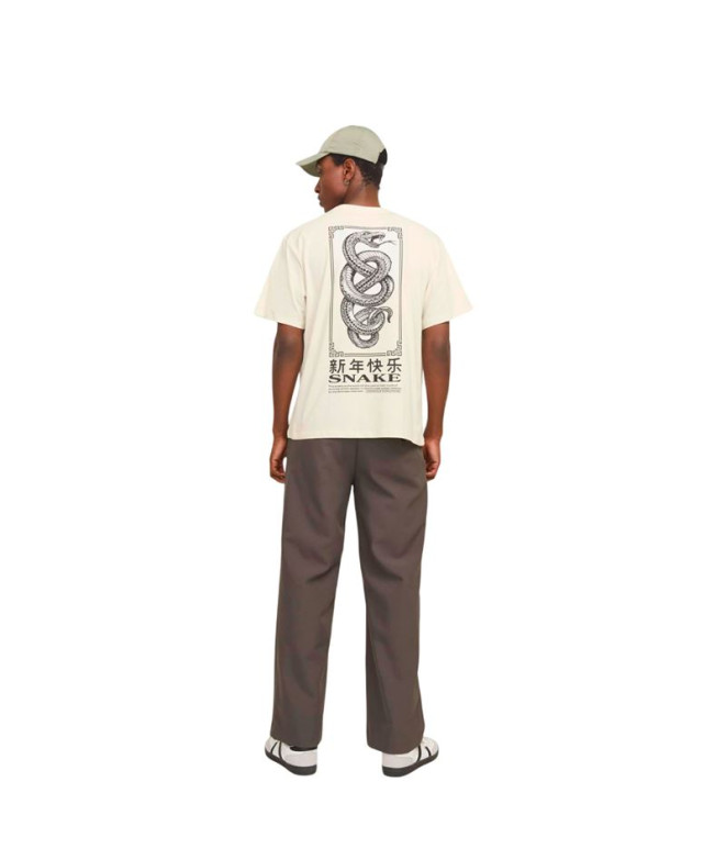 T-shirt Homme Jack and Jones Jorsnake Blanc...