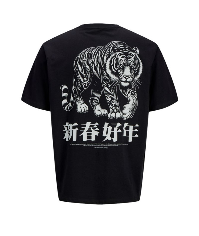 Camiseta Homem Jack and Jones Jorsnake Preto