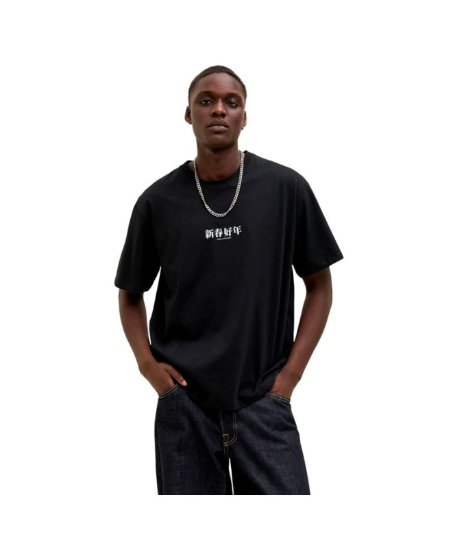 Camiseta Homem Jack and Jones Jorsnake Preto