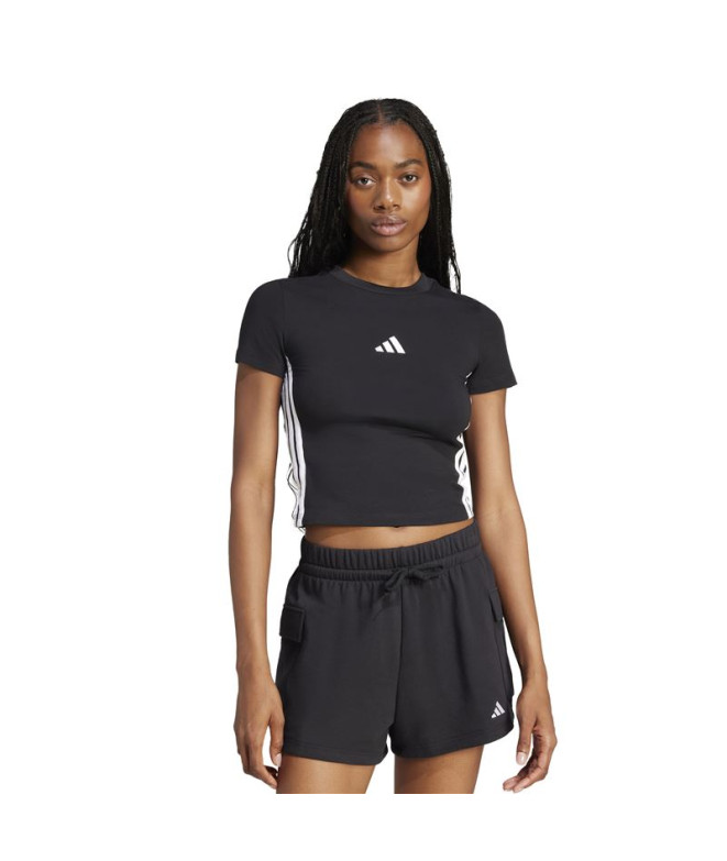 T-shirt adidas 3Bandas Sj Baby Femme Noir/Blanc