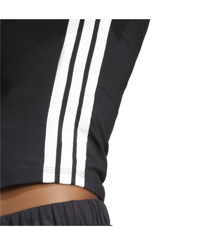 Camiseta adidas 3Bandas Sj Baby Mujer Negro/Blanco