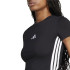 Camiseta adidas 3Bandas Sj Baby Mulher Negro/Branco