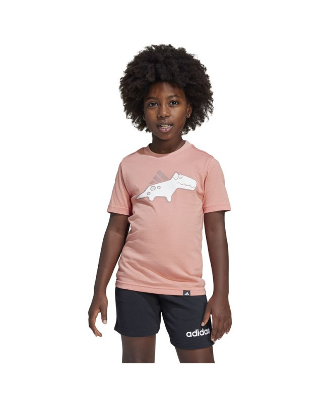 Camiseta adidas Infantil Lk Adrpt Castanho