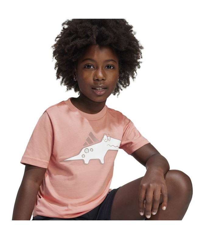T-shirt adidas Enfant Lk Adrpt Brown