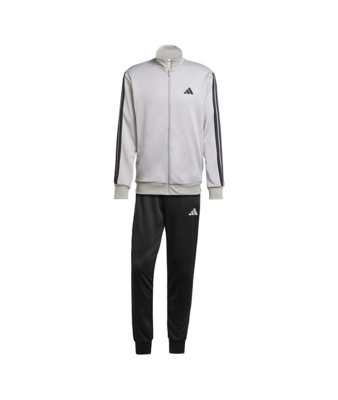 adidas French Terry Homme Tracksuit 3Bandas Tt Ts Gray