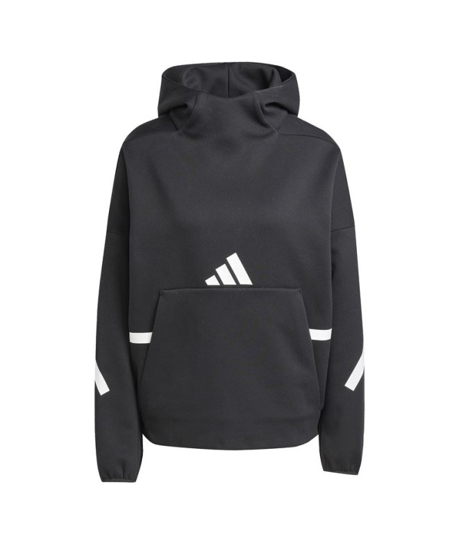 Moletom adidas Mulher Z.N.E. Oh Hd Preto/Branco