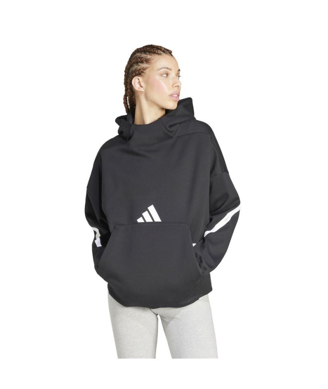 Sweat adidas Femme Z.N.E. Oh Hd Noir/Blanc