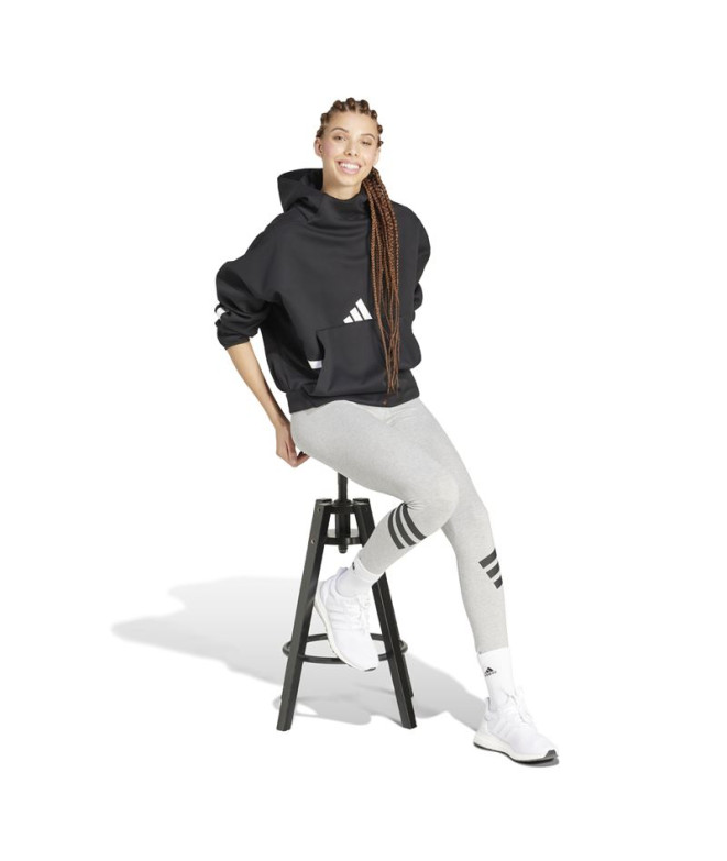 Moletom adidas Mulher Z.N.E. Oh Hd Preto/Branco