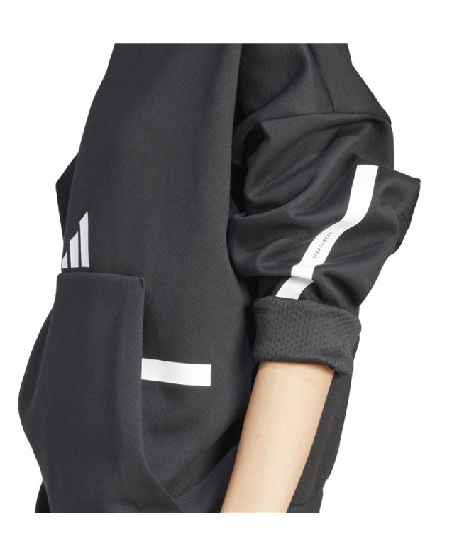 Moletom adidas Mulher Z.N.E. Oh Hd Preto/Branco