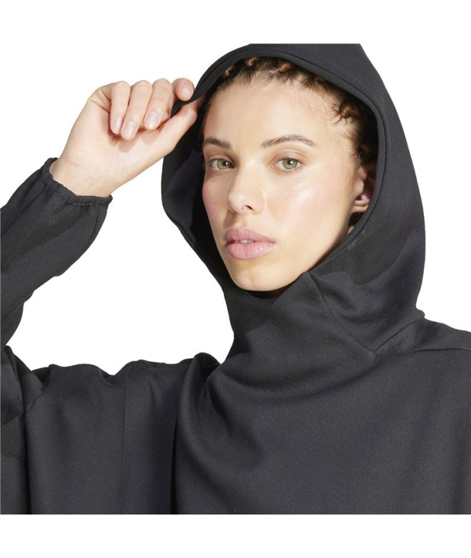 Moletom adidas Mulher Z.N.E. Oh Hd Preto/Branco