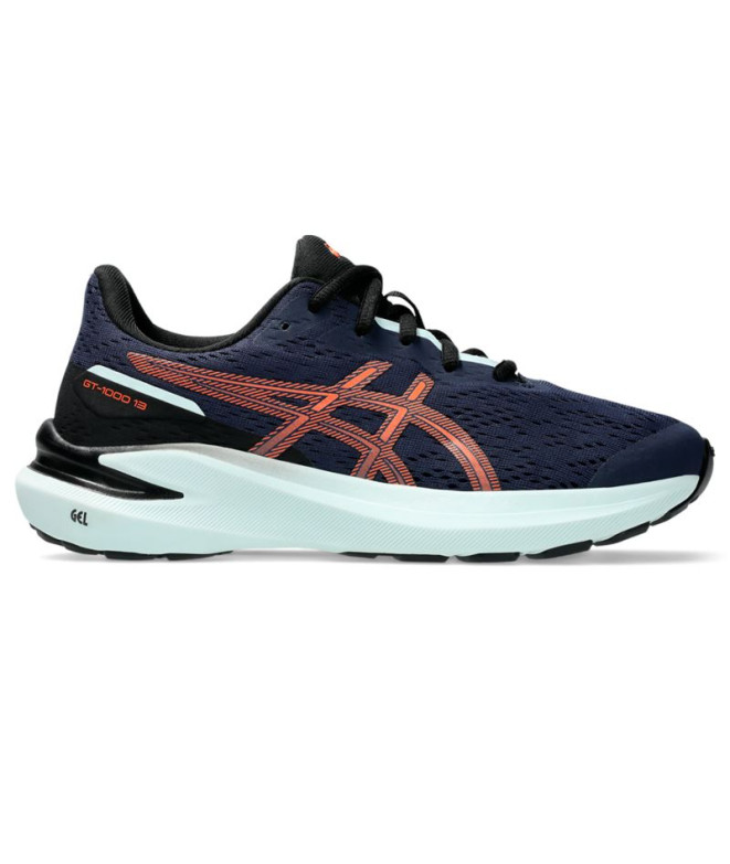 Chaussures Running Enfant de ASICS Gt-1000 13 Gs Bleu/Blanc