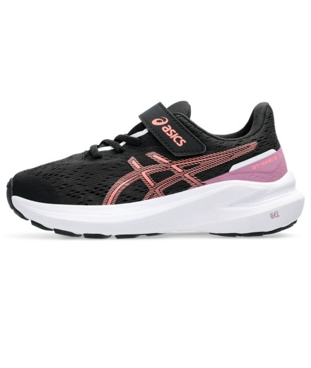 Chaussures Running Enfant de ASICS Gt-1000 13 Ps Noir/Coral 2