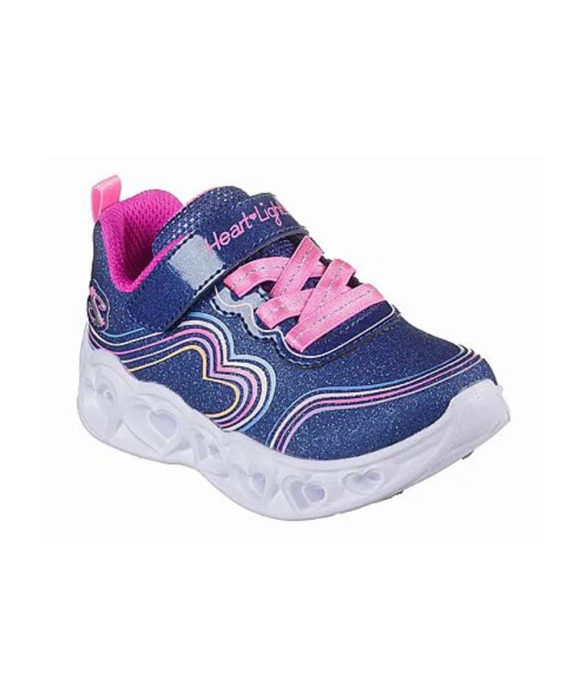 Sapatilhas Skechers Menina Luzes do coração - Retro azul-marinho