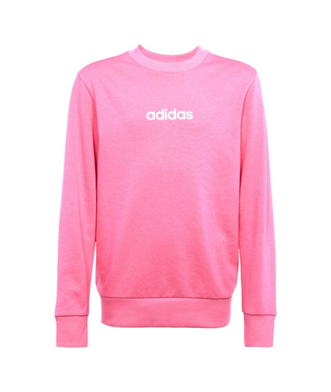 Moletom adidas French Terry Infantil Lin Crew Rosa