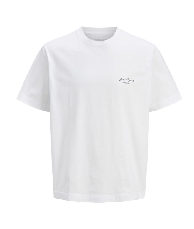 Camiseta Homem Jack and Jones Jorislington Back Bright White