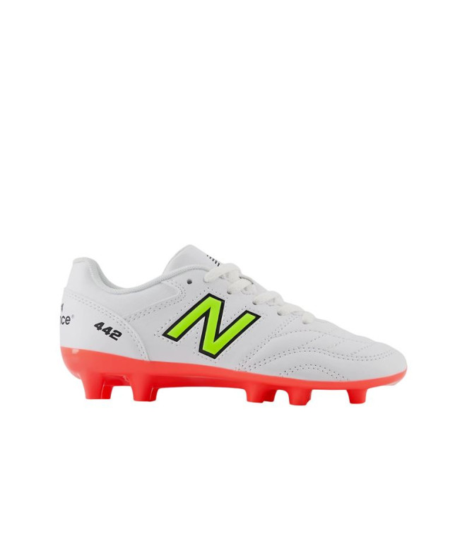 Football New Balance Enfant 442 V2 Academy Jnr Fg White Boots