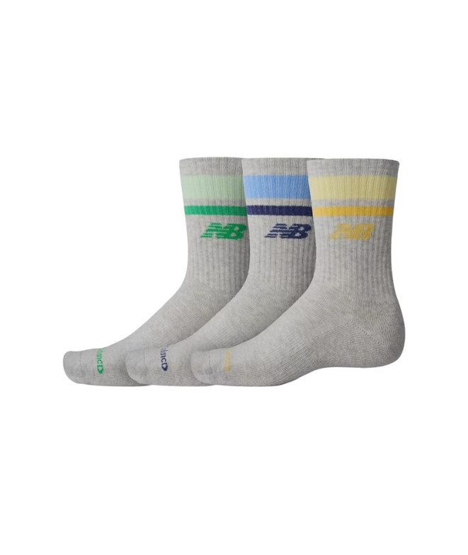 Chaussettes New Balance Kids Everyday Stripe Midcalf 3 Pack