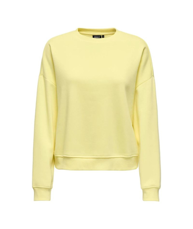 Moletom Mulher Only Onl Life L/S Crew Oversize Double Cream