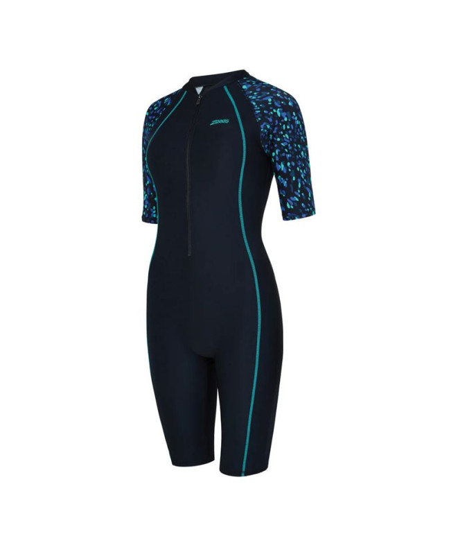 Bañador de Natación Zoggs Kneesuit Sleeve Print Mujer Joya