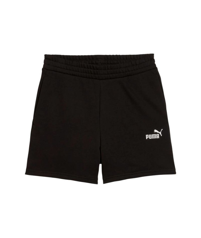 Calça Puma Essentials pequeno com o logótipo n.º 1, preto Mulher