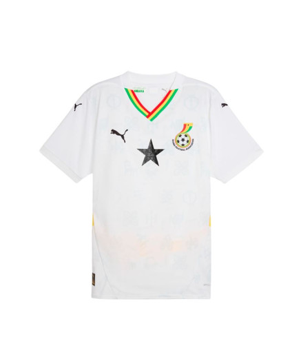 Camiseta de Futebol Puma Ghana Home Jersey Repl, Branco...