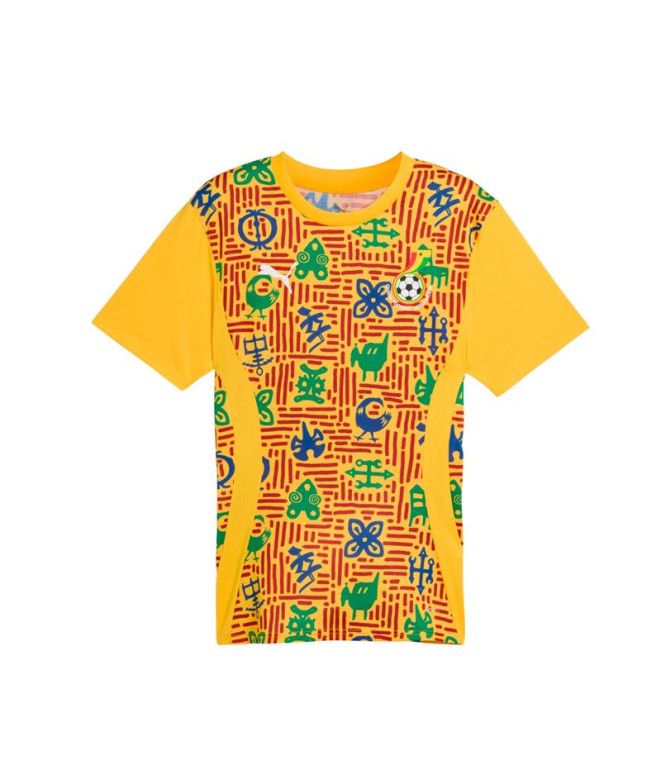 Camiseta Futebol by Puma Ghana Premmatch Ss Yellow Homem