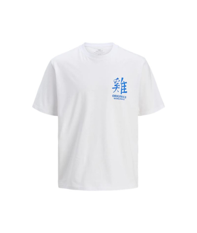 Camiseta Jack and Jones Jorsnake Hombre Bright White