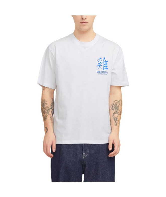 Camiseta Jack and Jones Jorsnake Homem Branco...