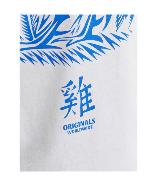 Camiseta Jack and Jones Jorsnake Homem Branco...