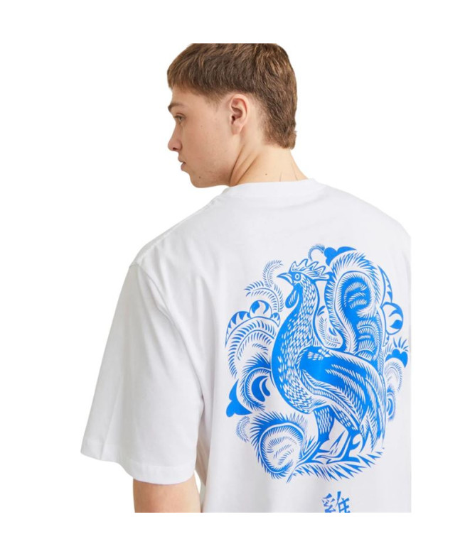 T-shirt Jack and Jones Jorsnake Homme Blanc...