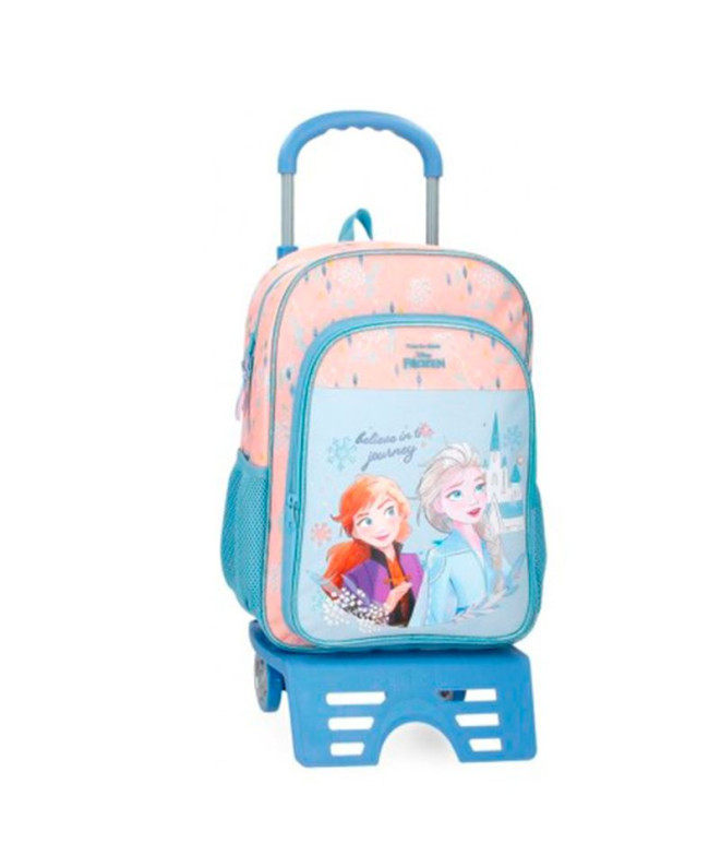 Mochila Adap C/Carro Disney Adapt 40Cm Frozen Believe In The Journey Azul