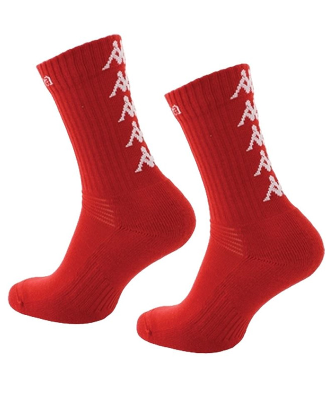 Calcetines Kappa Eleno Pack Of 3 Hombre Red/White Logo