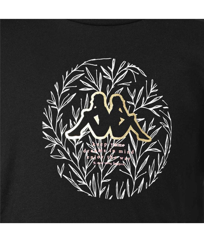Camiseta Kappa Bts Bessya Niña Black/Pink