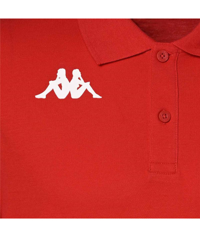Polo Kappa Homme Barli Rouge/Blanc