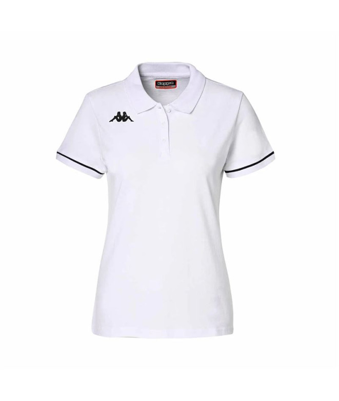 Polo Kappa Mulher Barla Branco/Preto