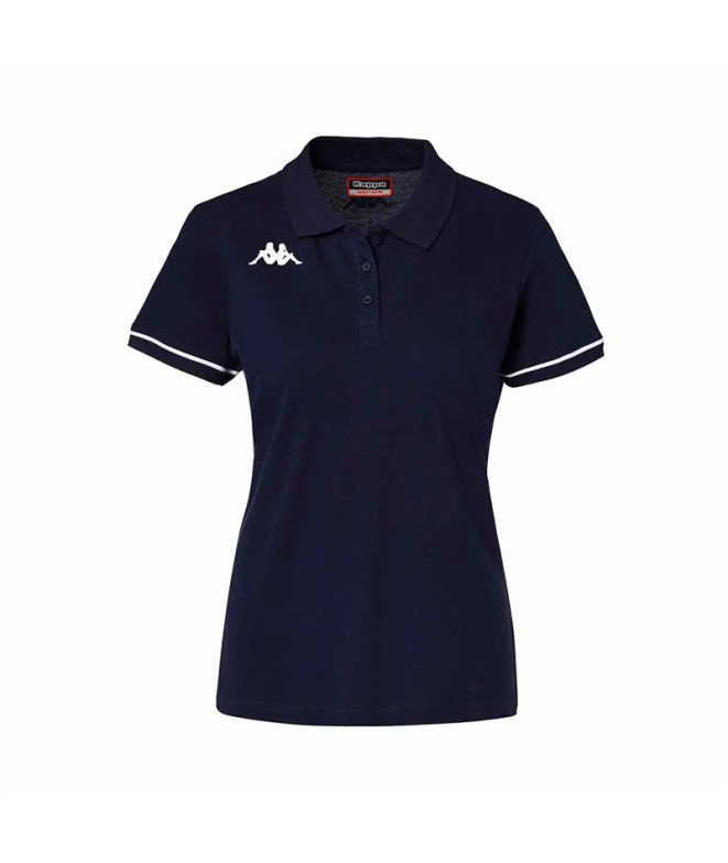 Polo Kappa Mulher Barla Blue Marine/Branco