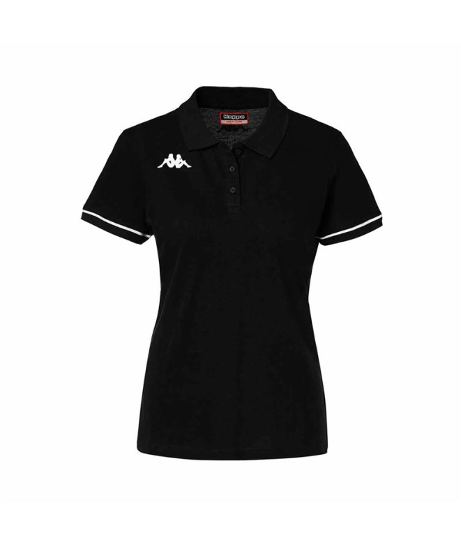 Polo Kappa Mulher Barla Preto/Branco