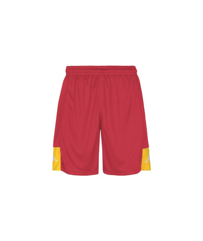 Calça Futebol Kappa Homem Daggo vermelho/amarelo cromado