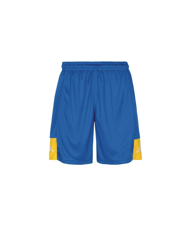 Calça Futebol Kappa Homem Daggo Azul Safira/Amarelo