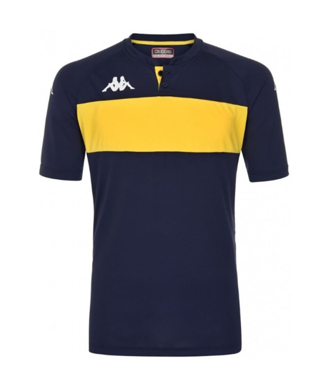 Polo Fitness Kappa Dalto Hombre Blue Marine/Yellow Chrome