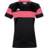 Camiseta Futebol Kappa Mulher de Dareta Preto/Fuchsia