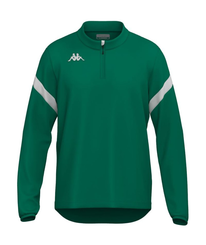 Sweat Fitness Kappa Homme Dolvole Vert/Blanc