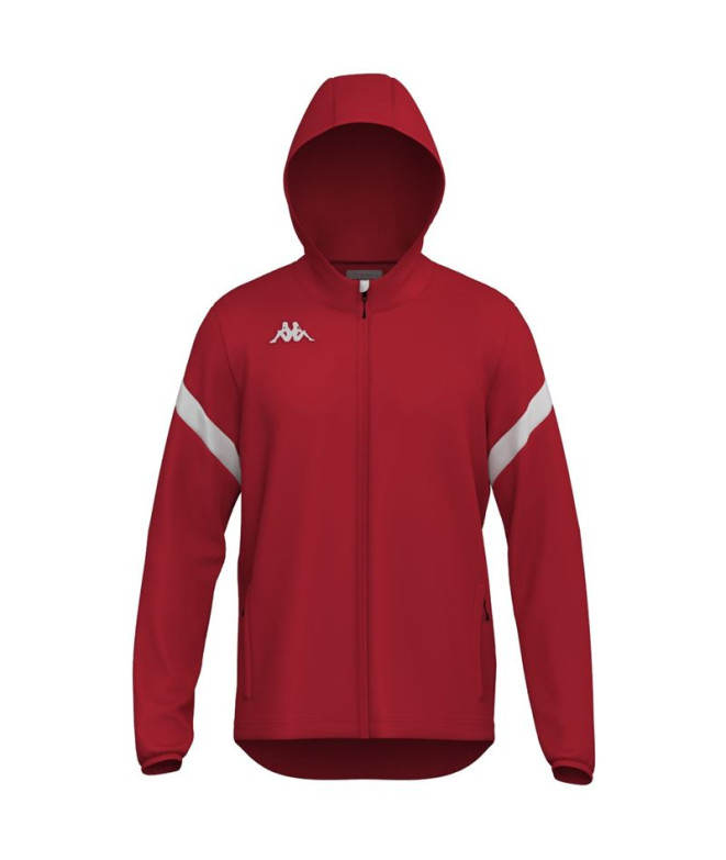 Moletom Fitness Kappa Homem Dolve Vermelho/Branco