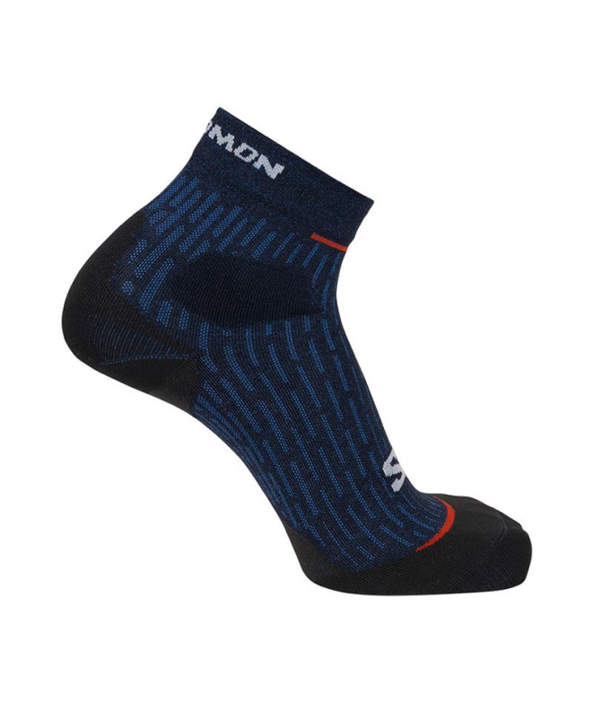 Chaussettes Trail Salomon de Cheville Ultra Glide Carbone/Bleu français