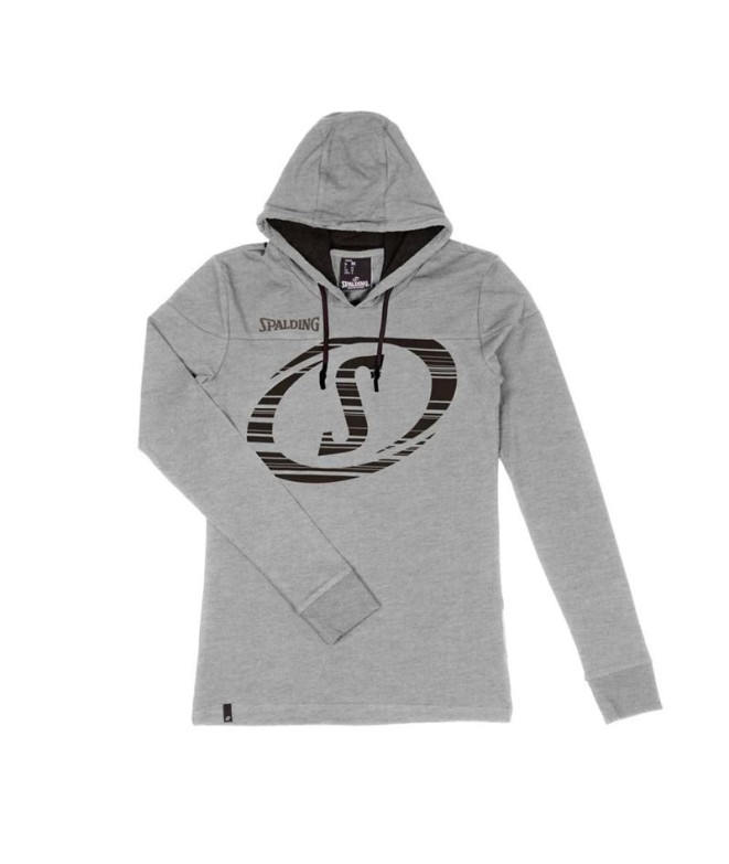 Moletom Basquetebol Spalding Mulher from Fast Manga comprida com capuz Cinzento Melange/Preto