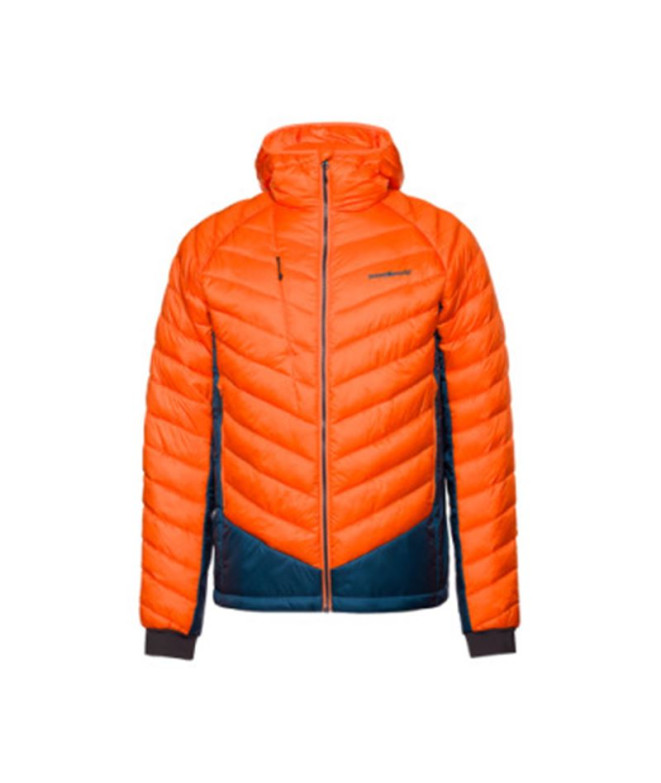 Veste Trangoworld Homme Medel Orange vibrant/Bleu Deja Vu/Ombre foncée
