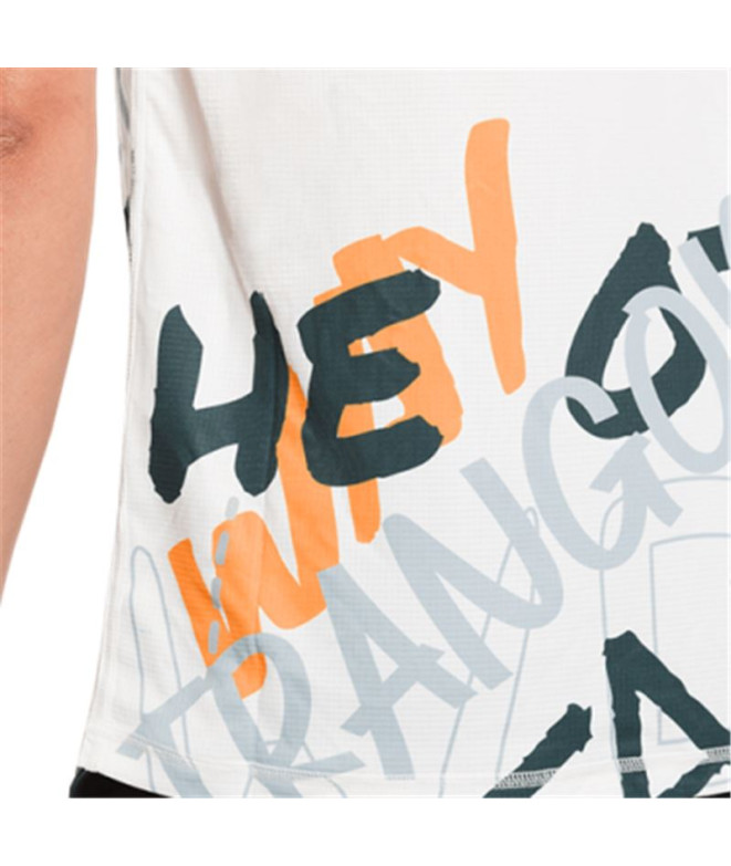 Camiseta de Trail Trangoworld Fouly Hombre Blanco