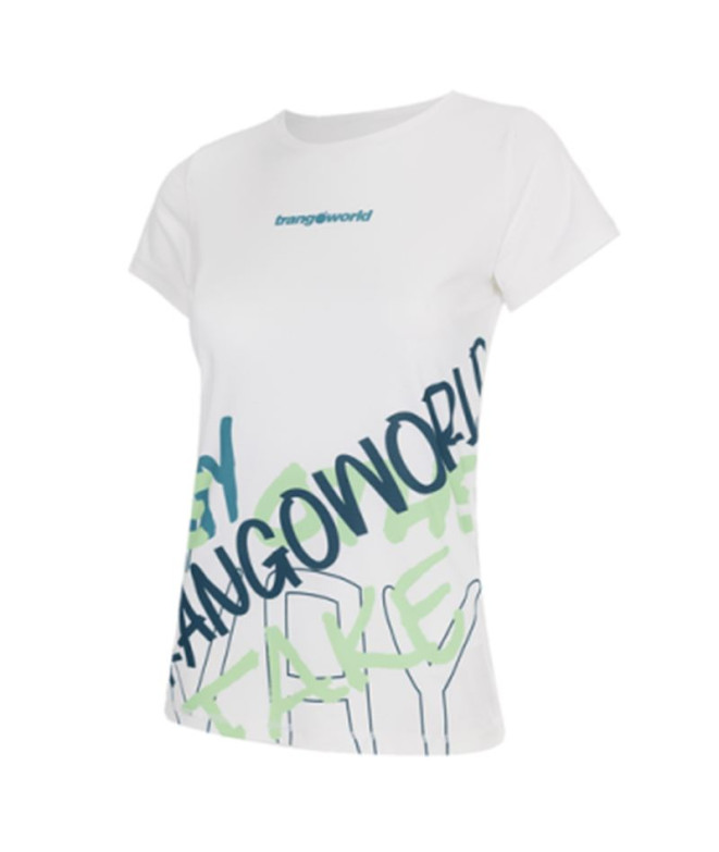 Camiseta de Trail Trangoworld Laurel Mujer Blanco