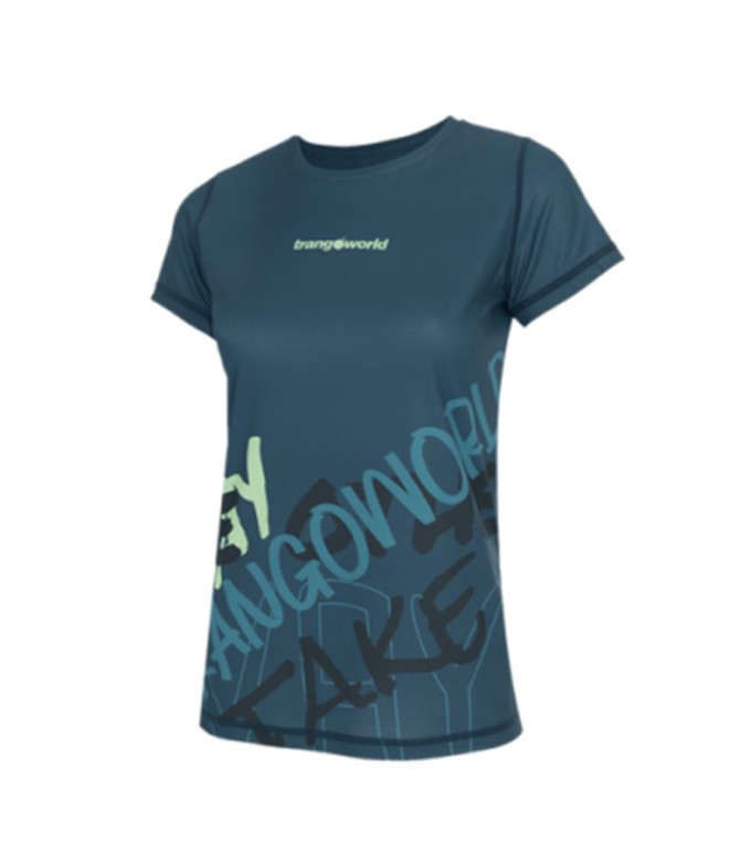 Camiseta de Trail Trangoworld Laurel Mujer Verde Oscuro