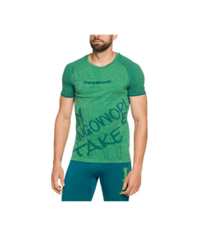 Camiseta de Trail Trangoworld Cheust Hombre Verde jazmín/Costa del Golfo